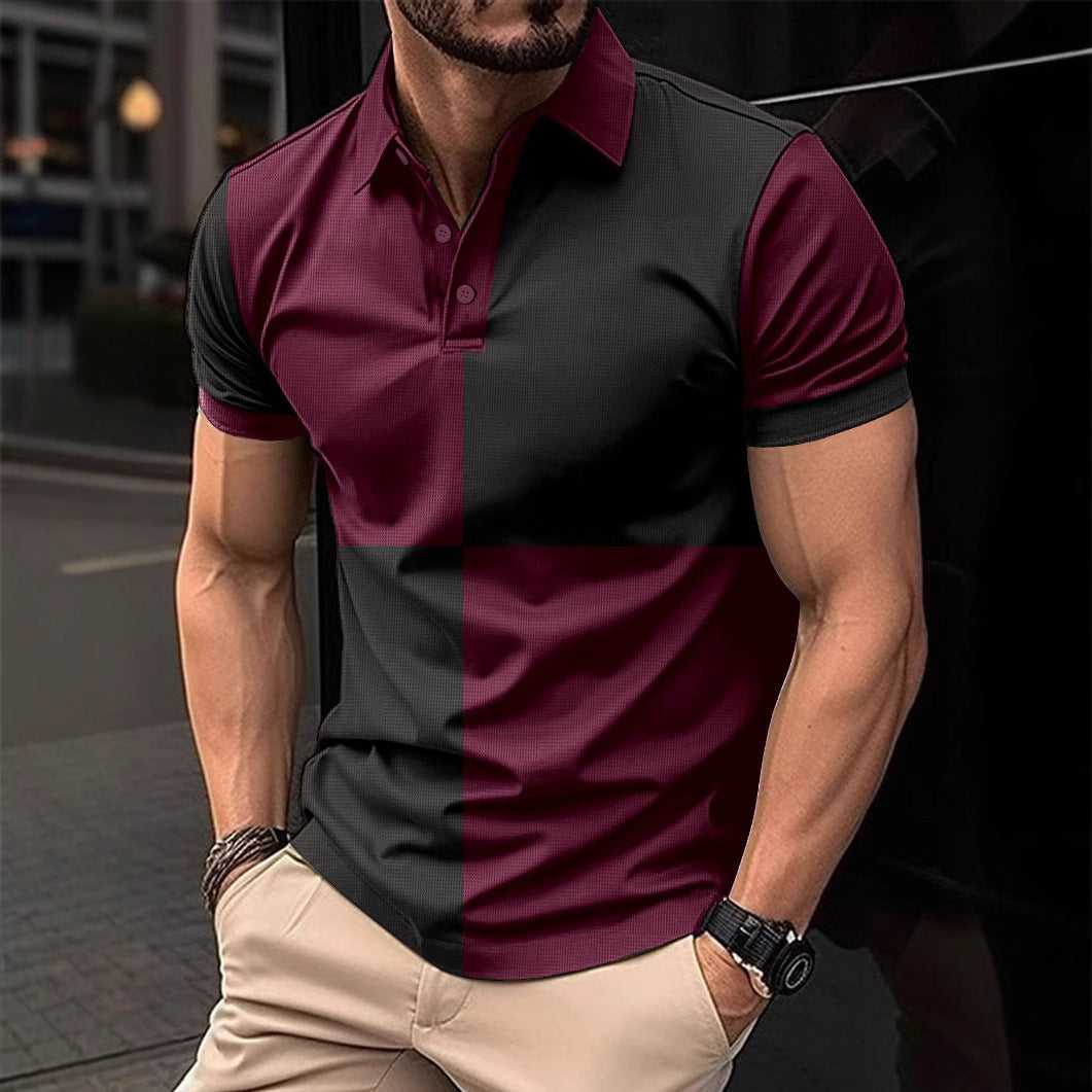 Casual Short Sleeve Polo Shirt Men