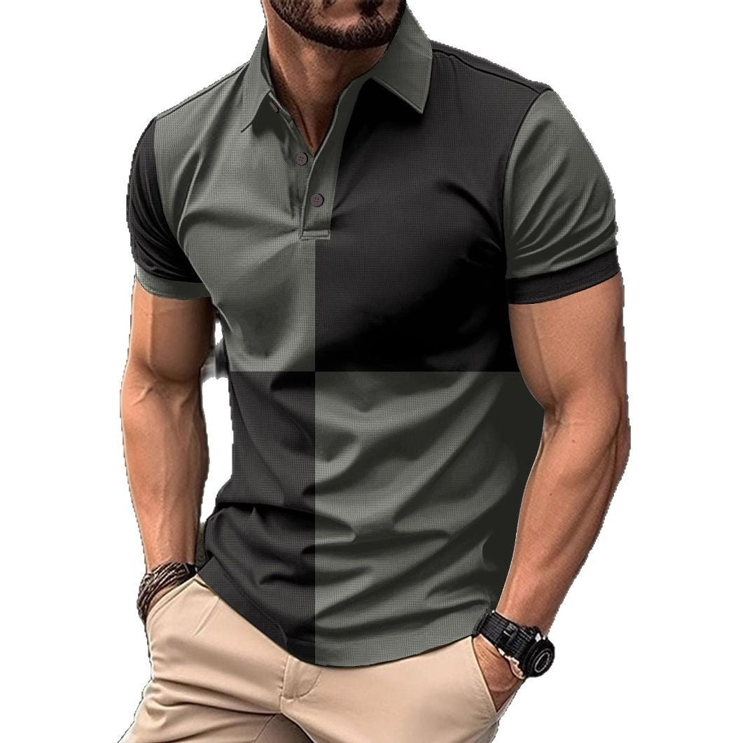 Casual Short Sleeve Polo Shirt Men