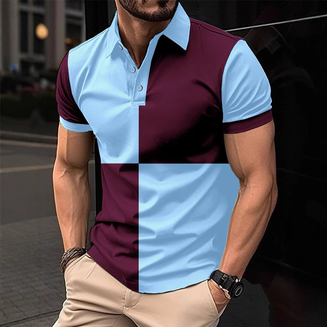 Casual Short Sleeve Polo Shirt Men