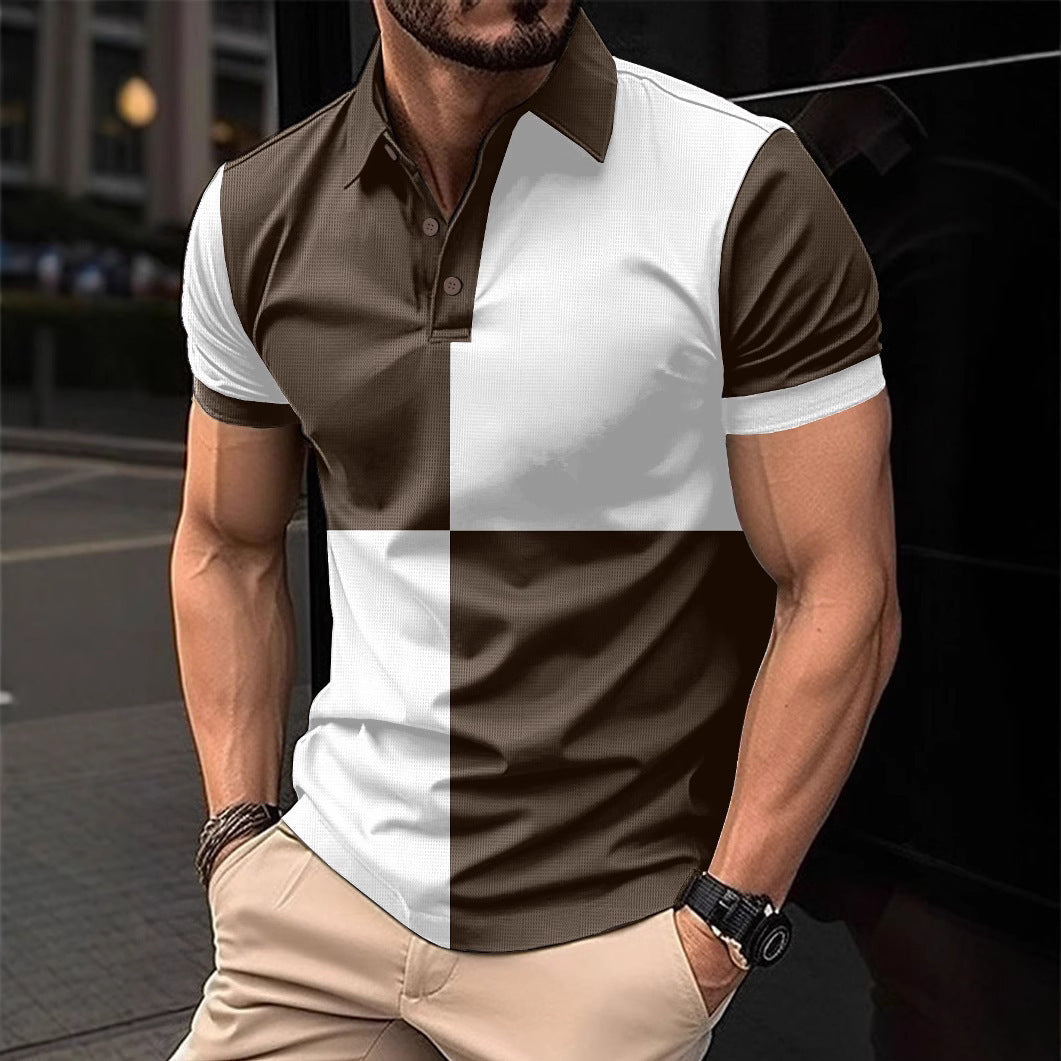 Casual Short Sleeve Polo Shirt Men