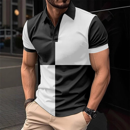 Casual Short Sleeve Polo Shirt Men